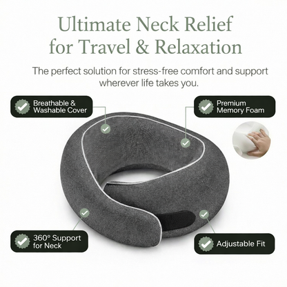 Memory Foam Travel Neck Pillow