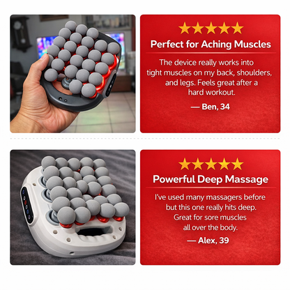 PulseOne Red Light Deep Tissue Massager – 42-Head Muscle Relief Device